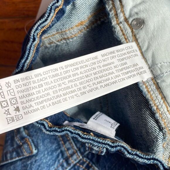 Forever 21 daisy embroidered medium wash denim jeans fringe shorts size 25 NWT - Picture 9 of 10